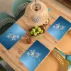 Lelies - Blauw - Glazen Placemat vinyl groot -zzsfeer5_Kitchenyeah-website