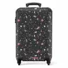 Terrazzo patroon zwart met pastel NBS - Handbagage koffer - Volwassenen Unisex middel -productfoto_recht