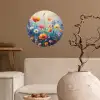 Bloemen - Natuur - Waterverf - Kunst Wandcirkel behangsticker klein -sfeer1