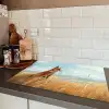 Vos - Gras - Wolken - Oranje Inductie beschermer vinyl 3mm klein -sfeer3