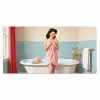 Badkamer - Vrouw - Roze Muismat XXL klein -3d_leeg
