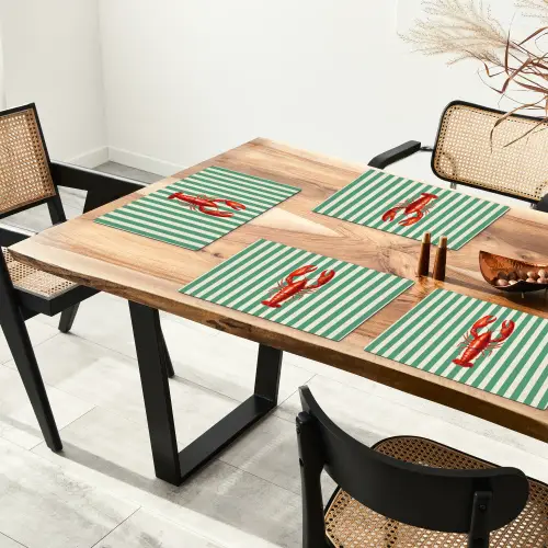 Kreeft - Strepen - Realistisch - Zomers Placemat vinyl groot -zzsfeer4_Kitchenyeah-website