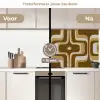 Retro - Design - Bruin keuken achterwand 2 middel 871 -voor-na2_NL