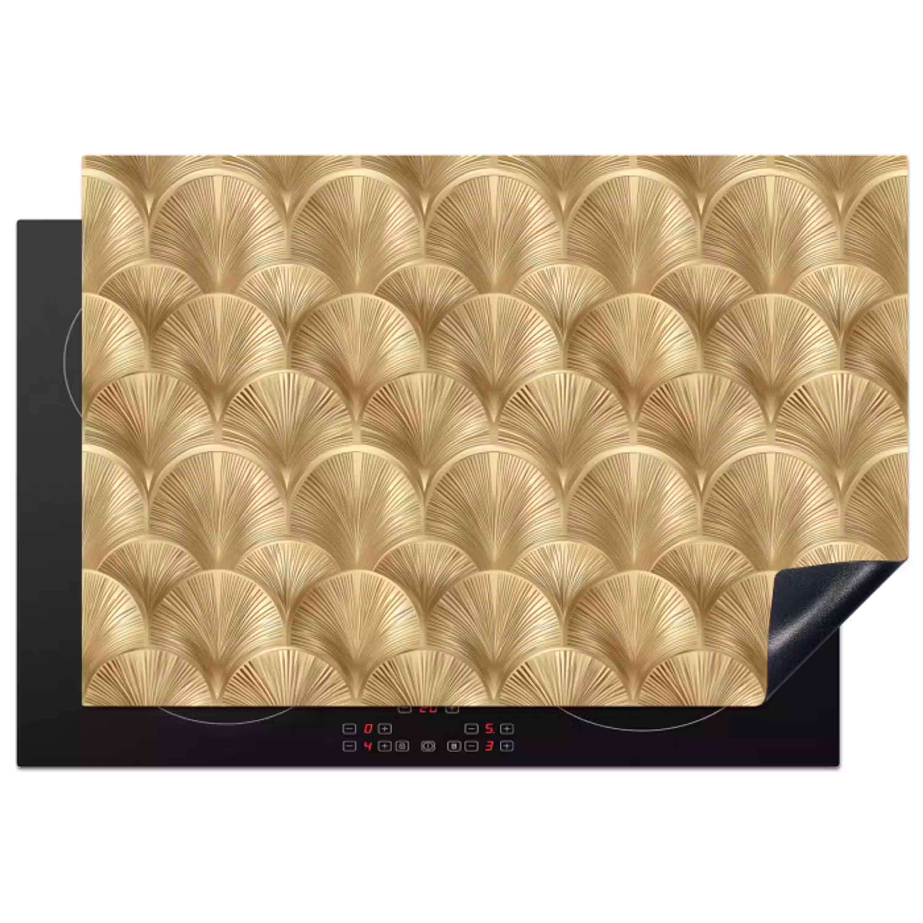 Patroon - Waaier -  Goud Inductie beschermer vinyl 3mm klein 276 -3d