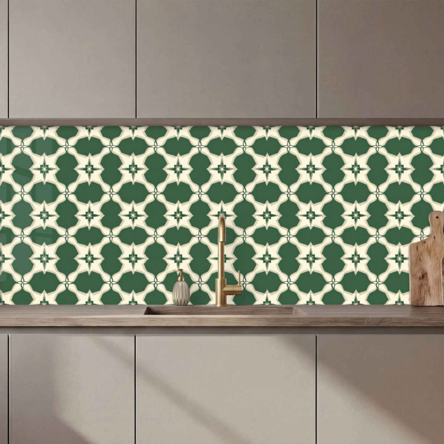 Tegel - Klassiek - Groen keuken achterwand 2 middel 871 zz_3dshopping