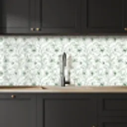 Bloemen - Getekend - Groen keuken achterwand 2 middel 871 -sfeer1