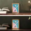 Basketbal - Pastel - Roze - BLauw Light Box met kabel (Tafellamp) klein -sfeer3