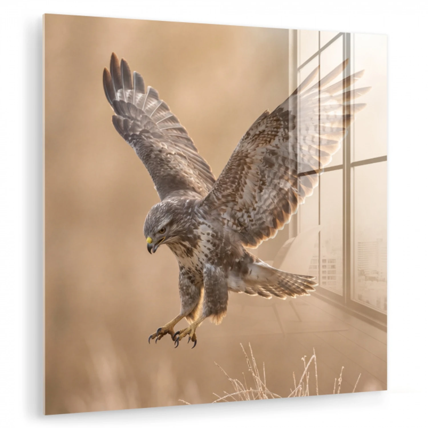 Buizerd - Roofvogel - Natuur - Bruin plexiglas 5mm klein -zzzproduct_nieuw