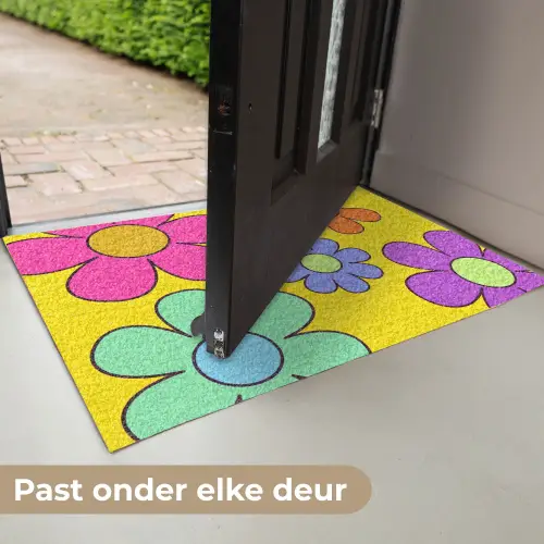 Bloemen - Illustratie - Kleurrijk Deurmat klein -USP_NL