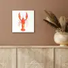 Kreeft - Waterverf - Aquarel - Oranje aluminium wit klein -sfeer4