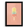 Waterijsje - Pasteltinten - Minimalistisch fotolijst zwart zonder passe partout klein -3d