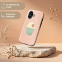 Bakje - Ijs - Aardbei - Roze Toughcase MagSafe Apple iPhone 17 klein -USP_RandenV_DE