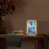 Blauw - Orchidee - Elegeant Light Box met kabel (Tafellamp) klein -sfeer4