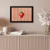 Aardbei - Strepen - Rood fotolijst zwart zonder passe partout klein -sfeer5