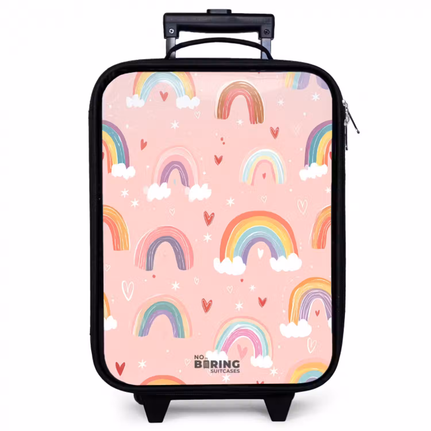 Kinderkoffer - Regenbögen auf einem rosa Hintergrund