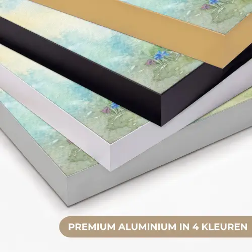 Lavendelbloemen - Quote - Gieter Textielframe zwart klein -USP_kleurenNL
