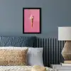 Hoorntje - Schepijs - Roze fotolijst zwart zonder passe partout klein -sfeer3