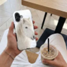 Paard - Kop - Winter - Dieren - Wit Toughcase MagSafe Apple iPhone 17 klein -Sfeer1M