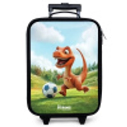 Voetbal - Dino - Sport Kinderkoffer - Zwart klein -zzz_website3d