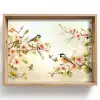 Takken - Bloemen - Vogeltjes - Roze Dienblad Rechthoek middel -z3d_shopping