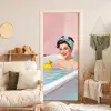 Badkamer - Eend - Blauw deurposter klein -sfeer2