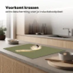 Pelikaan - Wit - Vogel - Klassiek - Natuur Inductie beschermer vinyl 3mm klein -sfeer1