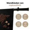 Wereldkaart - Espresso - Zwart Wandkleed katoen klein -sfeer2