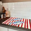 Vissen - Verticale strepen - Blauw - Rood Inductie beschermer vinyl 3mm klein -sfeer3