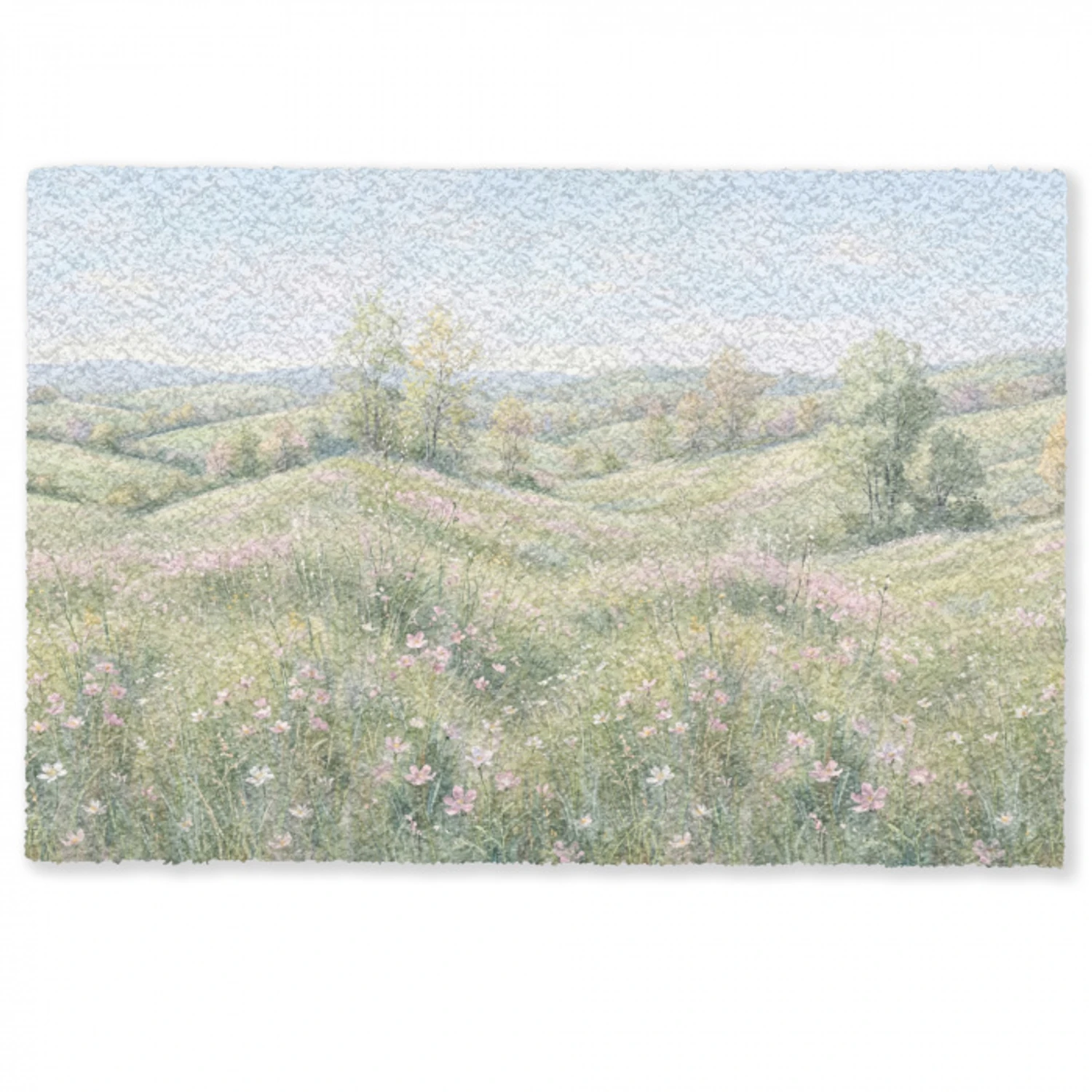Bloemen veld - Bloemen - Groen Deurmat klein -zkaufland3d