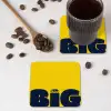Geel - Think big - Grafisch onderzetter kurk middel -sfeer2