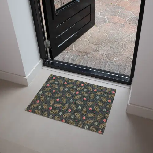 Patroon - Kerst - Symbolen - Groen Deurmat klein 898 -sfeer5