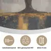 Boom - Bladeren - Goud - Abstract Akoestische PET Vilt - Rond klein -closeup_NL