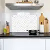 Design - Lijn - Patroon - Zwart - Wit Inductie beschemer met haakjes klein 777 -sfeer2