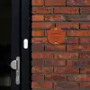 Roestbruin met stippen - Sierlijk Naambord Rond klein -sfeer1-rond-XS