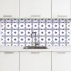 Portugal - Patronen - Blauw keuken achterwand 2 middel 871 -3d