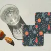 Illustratie - Kerst - Symbolen - Blauw onderzetter kurk middel 366 -sfeer4