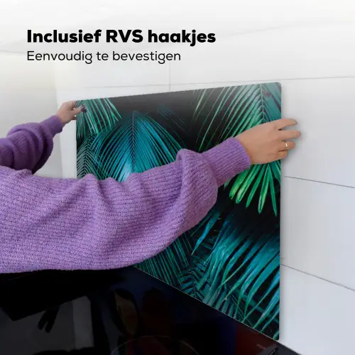 Inductie beschermer - Inductie afdekplaat - Tropical - Jungle - Bladeren - Groen Inductie beschemer met haakjes middel -ky-ophangen-nl