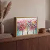 Kunst - Bomen - Natuur - Acryl Light Box met batterij (Wandlamp) middel -sfeer2