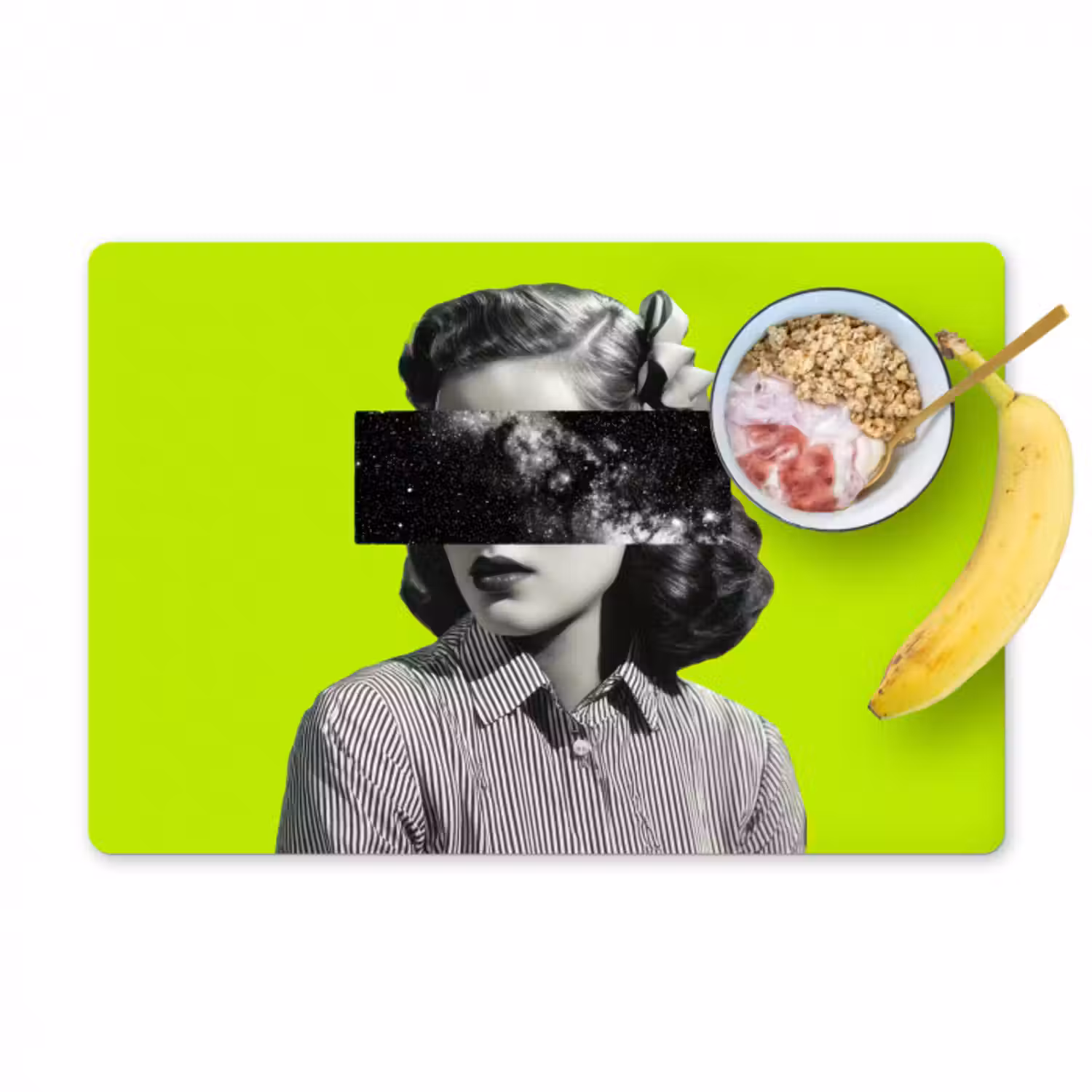 Tischset - 6 Stück - Frau - Sternenhimmel - Grün