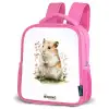 Dier - Natuur - Hamster Kinderrugzak - Roze middel -schuin