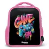 Game - Controller - Graffiti - Neon Kinderrugzak - Roze middel -3d
