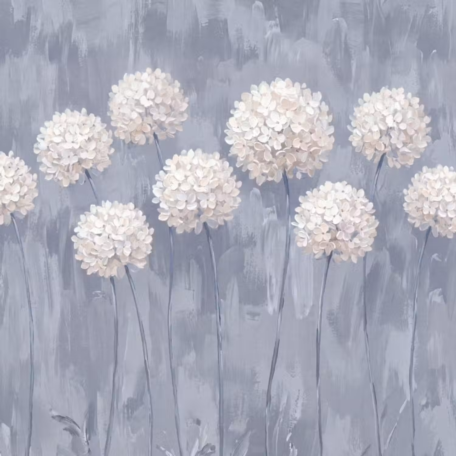 Tapete - Blumen - Illustration - Blau
