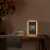 Goud - Krab - Dieren - Zwart Light Box met kabel (Tafellamp) klein -sfeer4