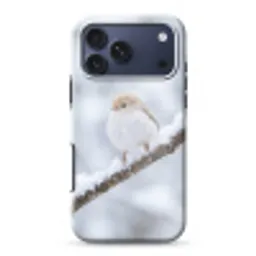 Vogeltje - Sneeuw - Tak - Winter - Zacht Toughcase MagSafe Apple iPhone 17 Pro Max klein -3d
