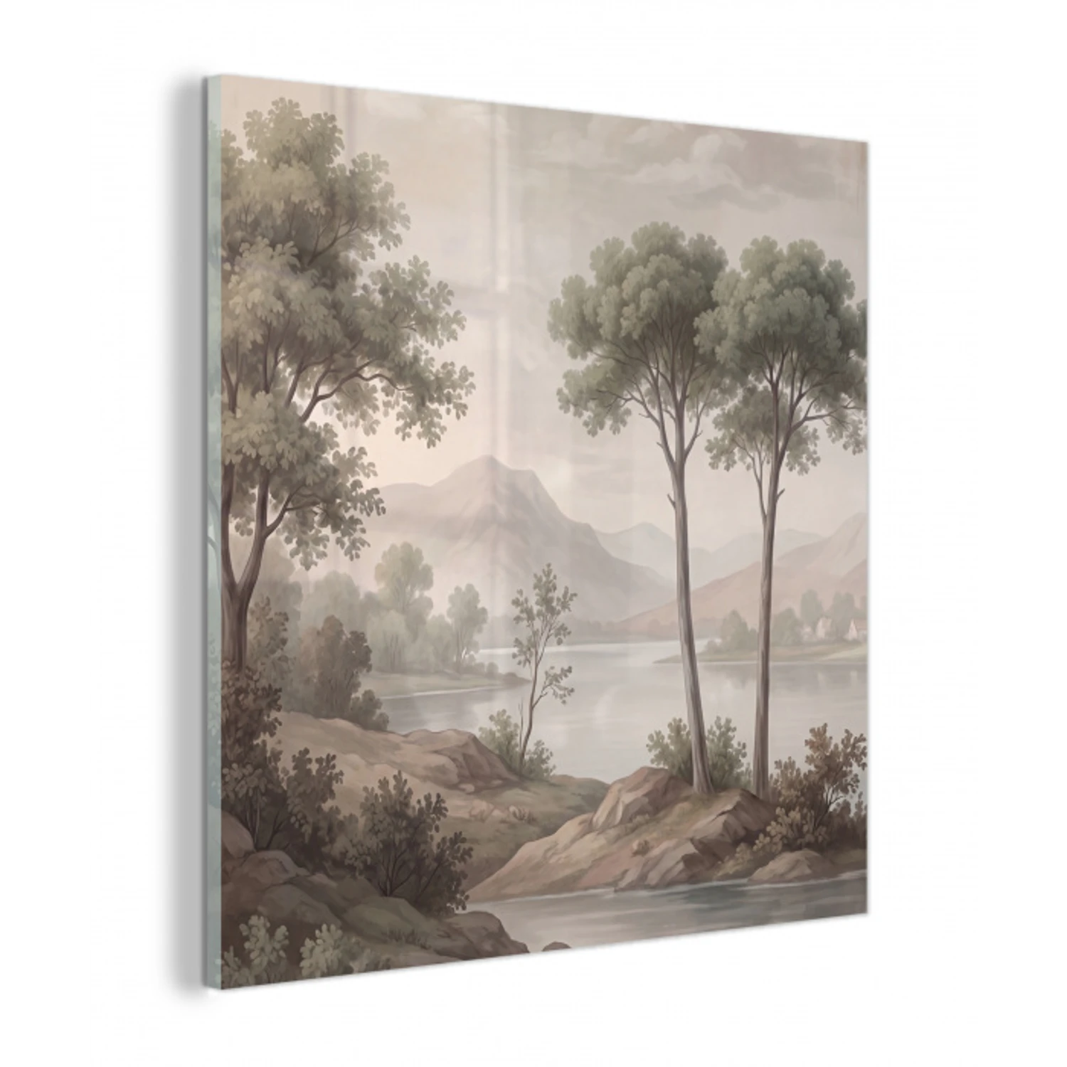Bomen - Meer - Bergen - Illustratie plexiglas 5mm klein -z3d