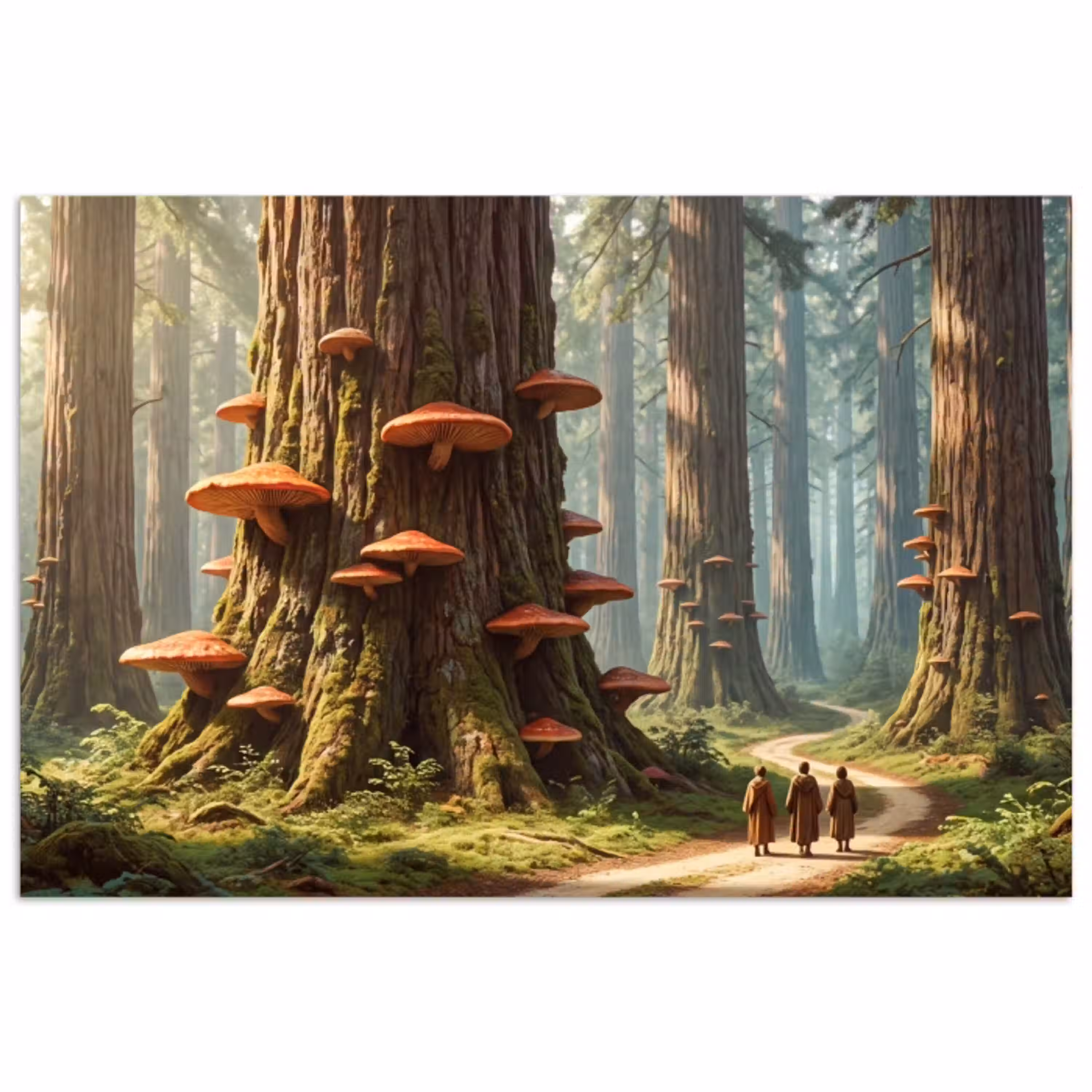 Bos - Bomen - Natuur poster papier klein -3d