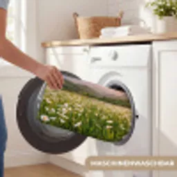 Madelief - Veld - Heuvels - Groen Badmat klein -USP_WasbaarDE