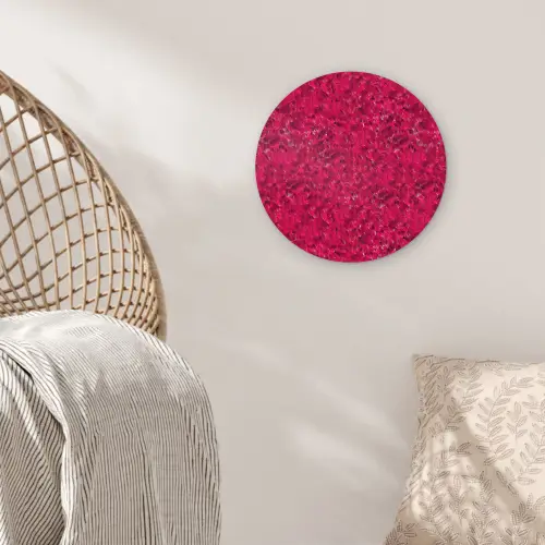 Vloeiend - Verf - Texturen - Rood Wandcirkel kunststof plaat 5mm dik klein 188 -sfeer5