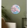 Takken - Bloesems - Roze Wandcirkel plexiglas klein -sfeer3