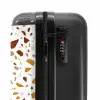 Terrazzo patroon veelkleurig oker en roest NBS - Handbagage koffer - Volwassenen Unisex middel -slot